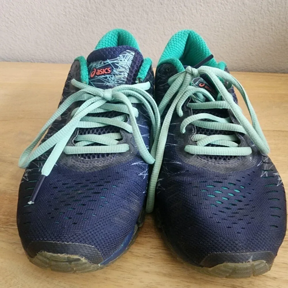 Asics Gel Quantum 360 Shoes Womens Size 7.5 Navy Teal Running Sneakers T5J6N